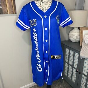 652 El Salvador Baseball Jersey Dress viscose blend